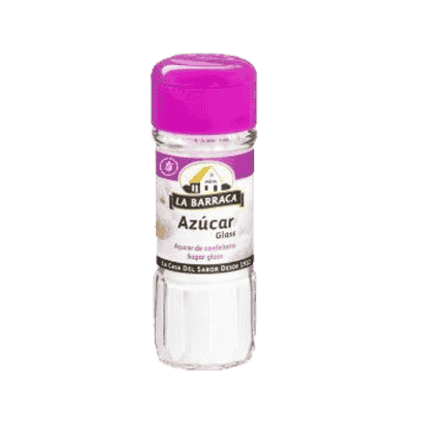 GLASS JAR BARRACA 42 G POWDERED SUGAR
